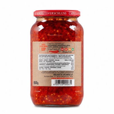 Calabrian Hot Chilli Pepper Sauce 950g - Delizie Di Calabria