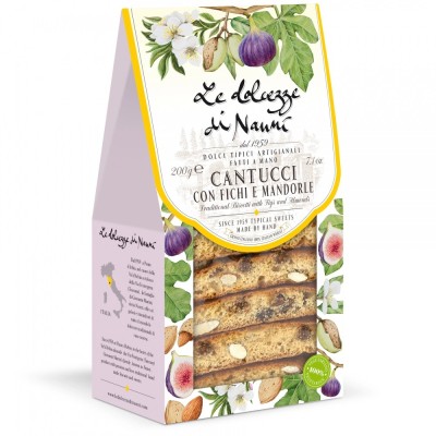 Cantucci con Fichi e Mandorle 200g - Biscuits with Figs and Almonds - Le Dolcezze di Nanni