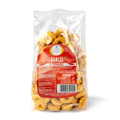 Taralli al Peperoncino - Spicy Puglian Snack 400g