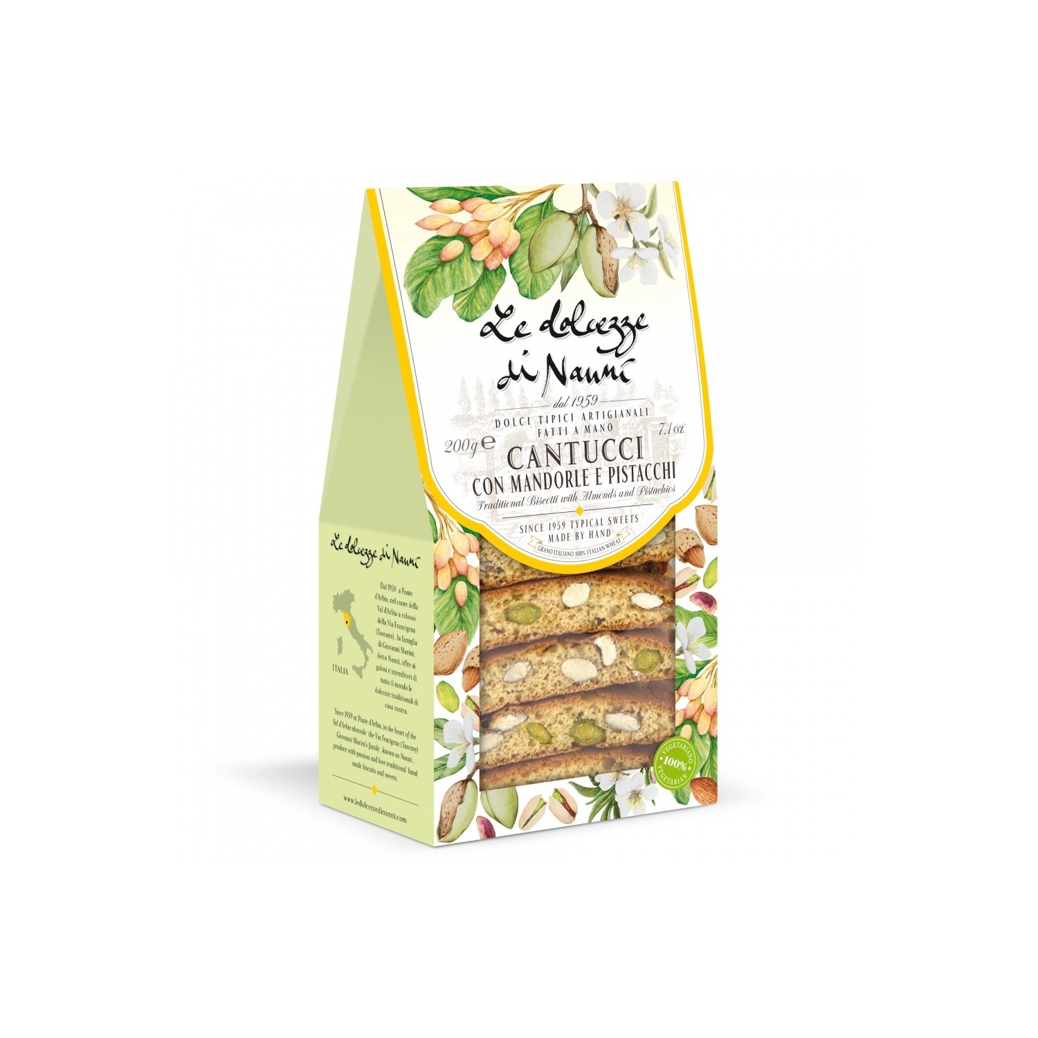 Cantucci con Mandorle e Pistacchi