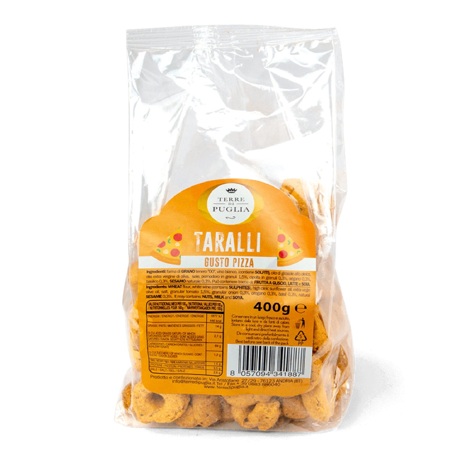 Taralli Gusto Pizza - Pizza Flavour Snack 400g