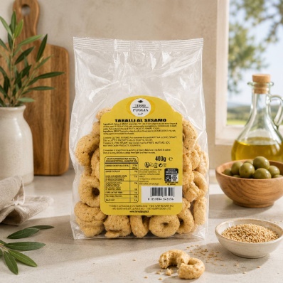 Sesame Taralli 400g - Terre di Puglia