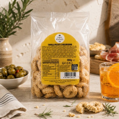 Potato & Rosemary Taralli 400g - Terre di Puglia
