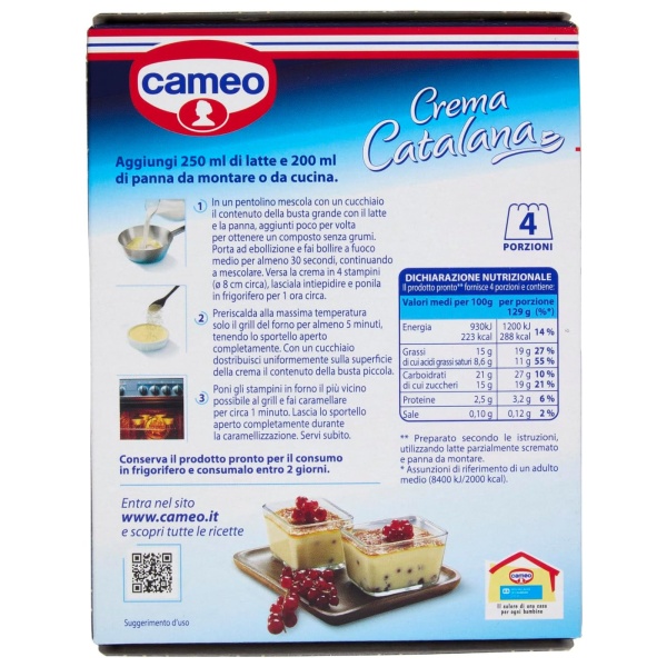 Cameo Crema Catalana Dessert Mix 90g - Makes 4 Portions