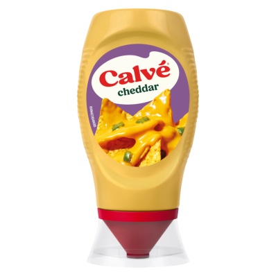 Calvé Salsa Cheddar Top Down 240ml