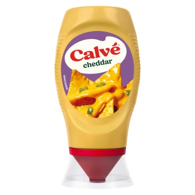Calvé Salsa Cheddar Top Down 240ml