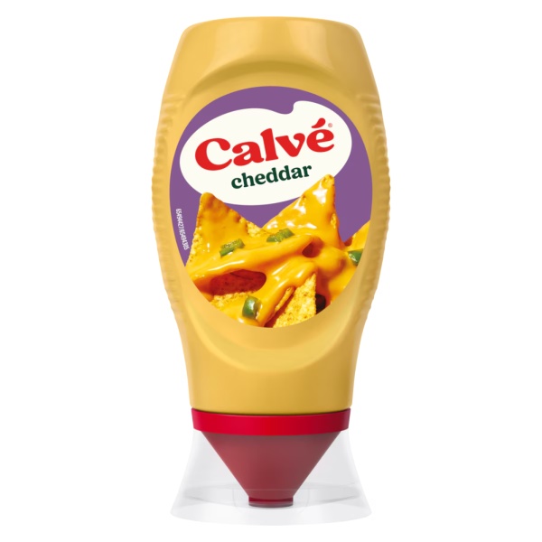 Calvé Salsa Cheddar Top Down 240ml