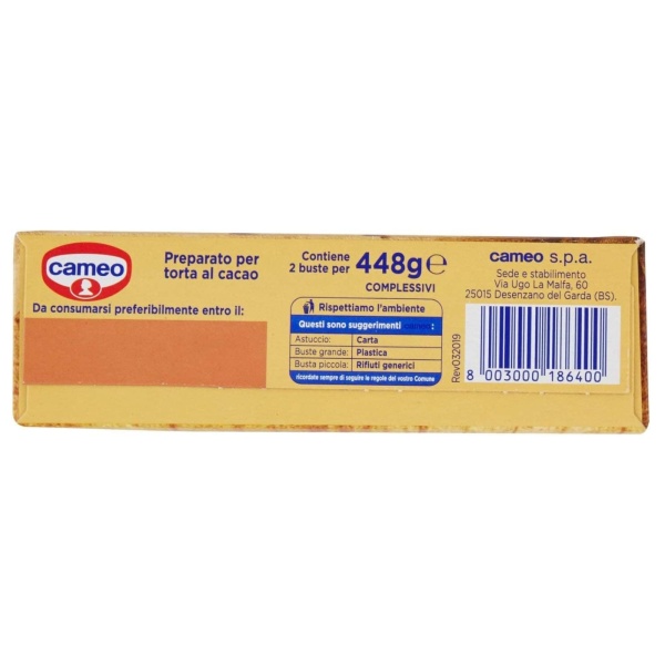 Cameo Prepared for Cocoa Cake – Torta al Cacao Mix 448g