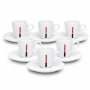 Kimbo Ceramic Espresso Cups & Saucers Set of 6