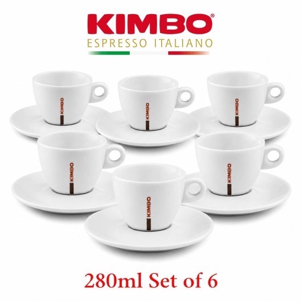 Kimbo Large Cappuccino Cups 280ml Set of 6