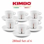 Kimbo Large Cappuccino Cups 280ml Set of 6