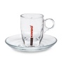 Kimbo Glass Espresso Cups & Saucers Set of 6