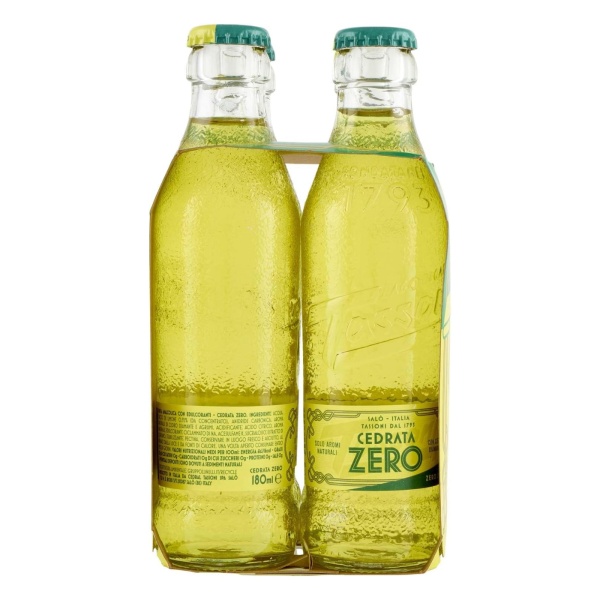Tassoni Cedrata Zero 4x180ml – Iconic Italian Citron Soda