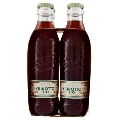 Tassoni Organic Chinotto Italian Sparkling Soft Drink, 4 x 180ml