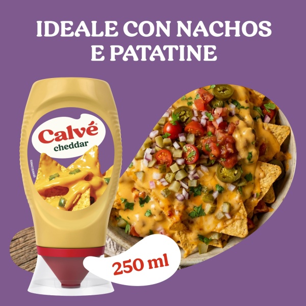 Calvé Salsa Cheddar Top Down 250ml