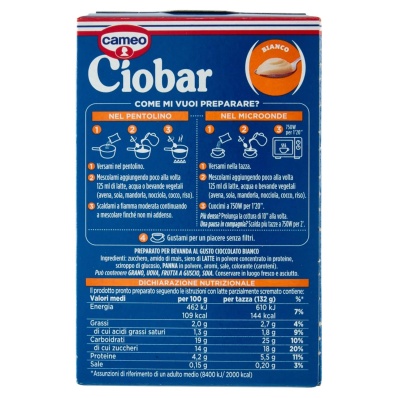 Cameo Ciobar White Hot Chocolate 105g – 5 Sachets