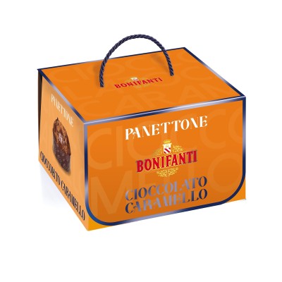 Panettone Chocolate and Caramel 750g – Cioccolato Caramello Italian Bonifanti