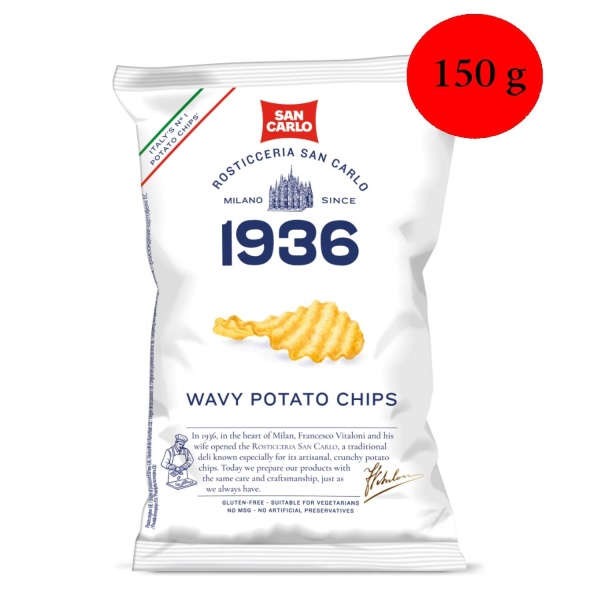 San Carlo Rustica Wavy Crisps 180g Italian Chips