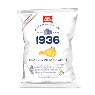 San Carlo Classic Potato Chips 50g – Crispy Italian Snack