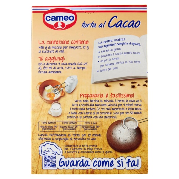 Cameo Cocoa Cake Mix 448g – Italian Torta al Cacao