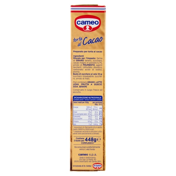 Cameo Cocoa Cake Mix 448g – Italian Torta al Cacao