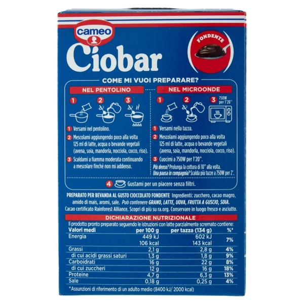Cameo Ciobar Dark Chocolate 5 x 23g