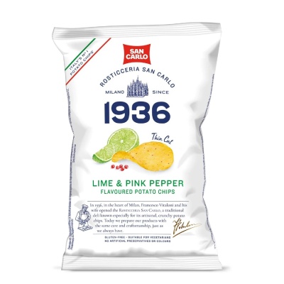 San Carlo Lime & Pink Pepper Crisps 50g