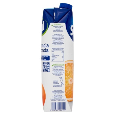 Santal Arancia (Orange) Juice 1lt - 100% Natural