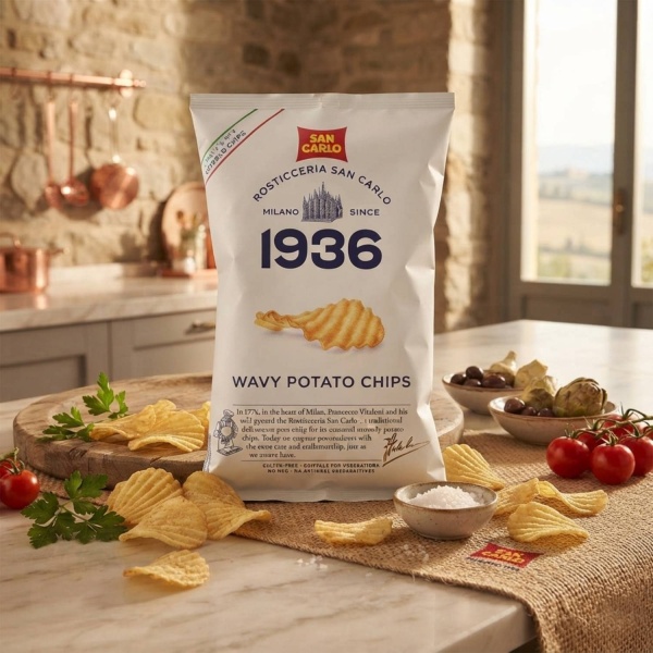 San Carlo Rustica Wavy Crisps 180g Italian Chips