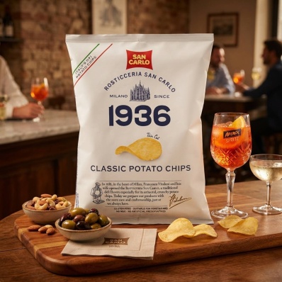 San Carlo Classic Potato Chips 50g – Crispy Italian Snack