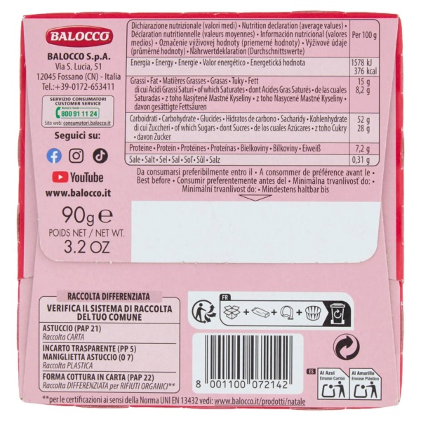 Balocco Il Panettone – Mini Traditional Panettone 90 g
