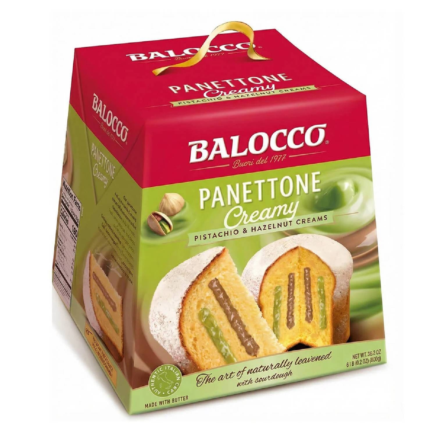 Panettone Pistachio & Hazelnut Cream 800g – Balocco