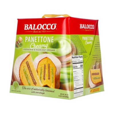 Panettone Pistachio & Hazelnut Cream 800g – Balocco