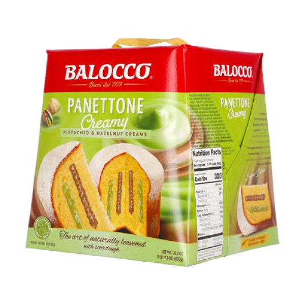 Panettone Pistachio & Hazelnut Cream 800g – Balocco