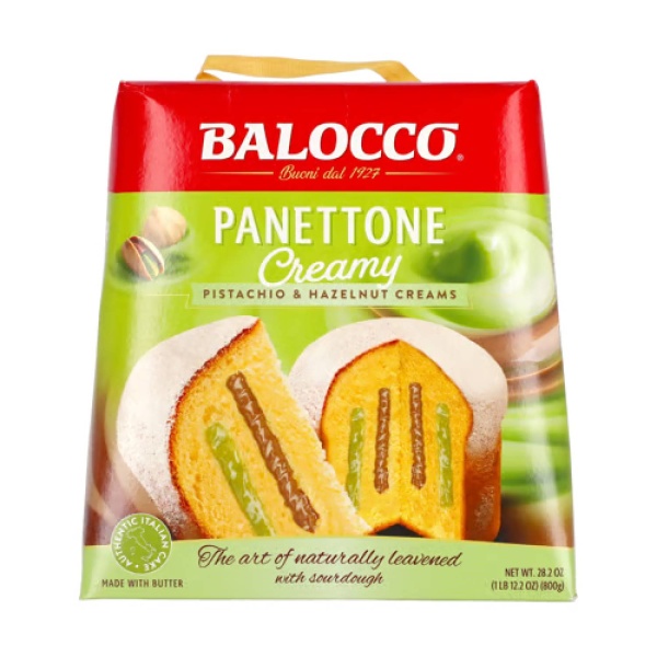 Panettone Pistachio & Hazelnut Cream 800g – Balocco