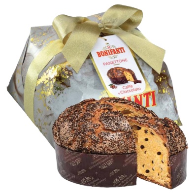 Panettone Glazed Coffee and Chocolate 1kg – Glassato Caffè e Cioccolato Bonifanti