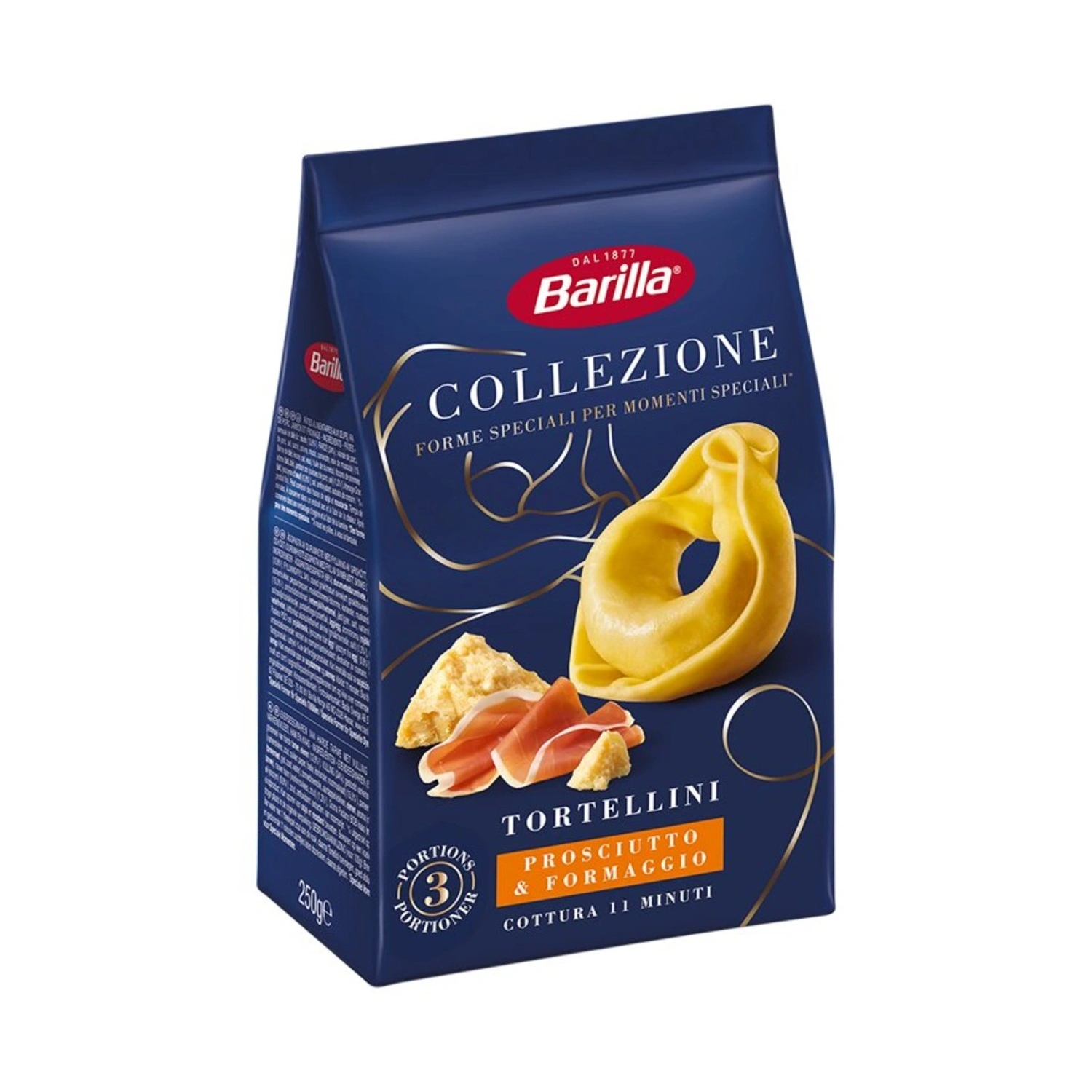 Barilla Collezione Ham and Cheese Tortellini – Authentic Italian Pasta – 250g