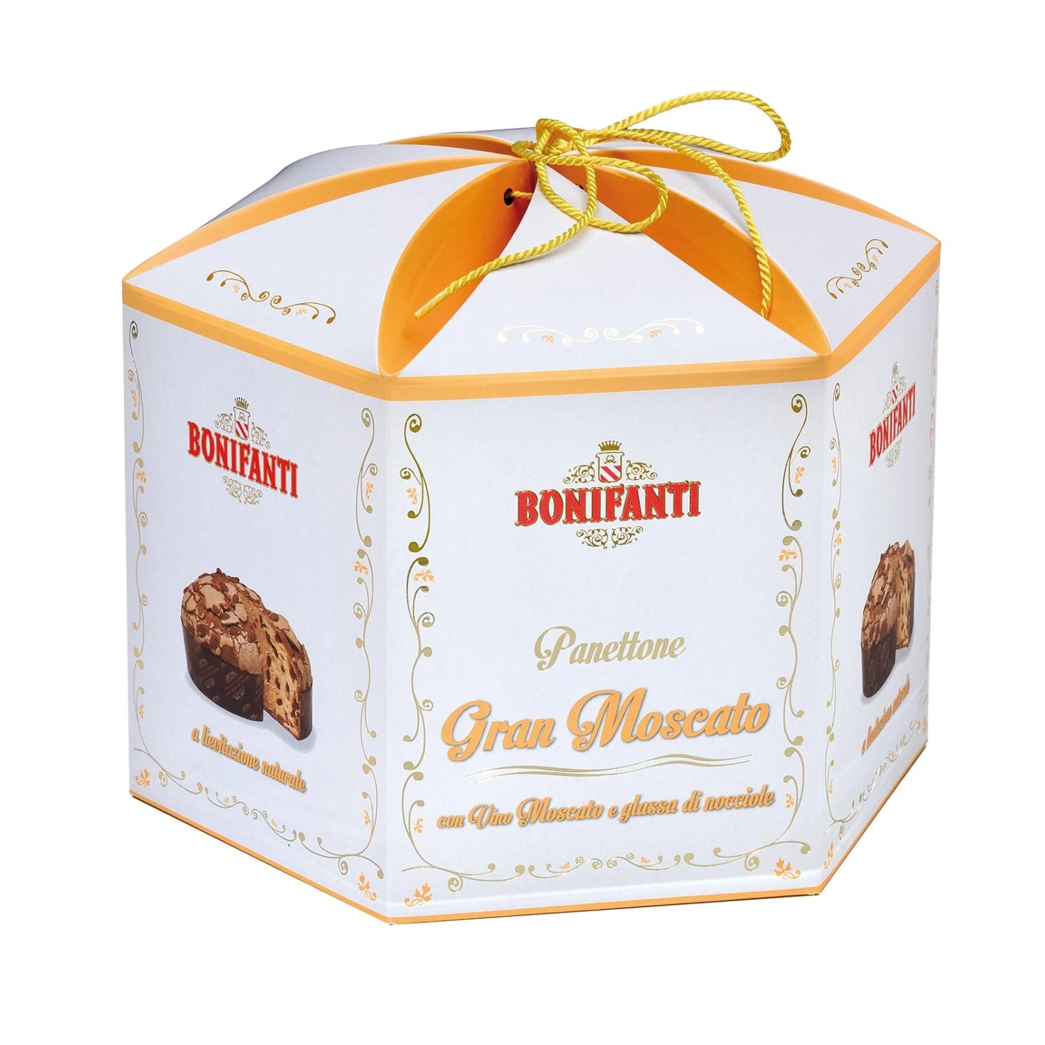 Glazed Moscato Panettone 1kg - Corolla Gift Box - Bonifanti