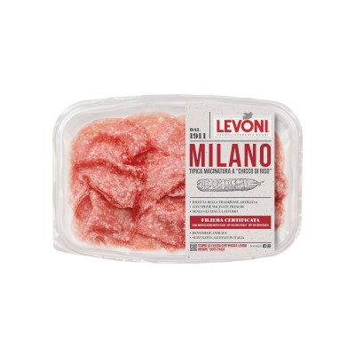 Levoni Salame Milano Sliced 80g - Premium Italian Salami