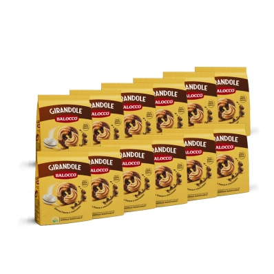 Multipack Girandole Balocco – 12 x 350g Biscuits with Fresh Cream and Chocolate