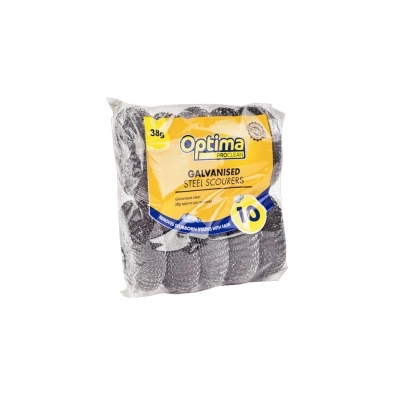 Metal Pot Scourers x10 – Stainless Steel Scrubbers for Tough Cleaning