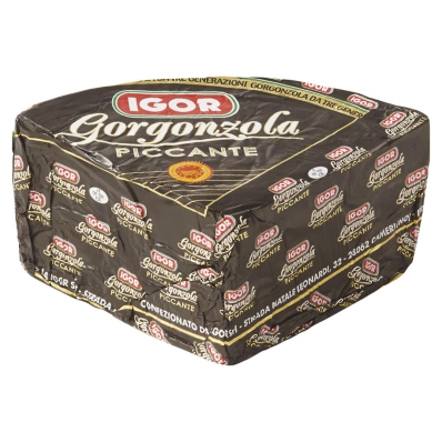 IGOR Gorgonzola Piccante 1.5kg - Bold and Spicy Blue Cheese
