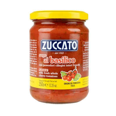 Sugo al Basilico Zuccato 350g – Classic Italian Basil Pasta Sauce