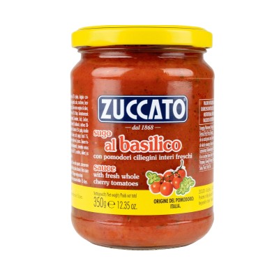 Sugo al Basilico Zuccato 350g – Classic Italian Basil Pasta Sauce