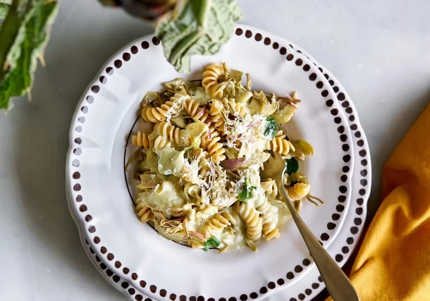 Fusilli Pasta with Artichokes and Pecorino Fusilli Pasta with Artichokes and Pecorino
